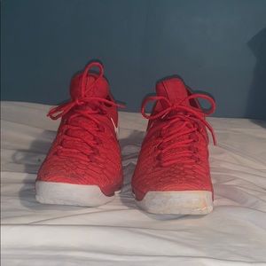 Red/ White KD 9 Sneakers